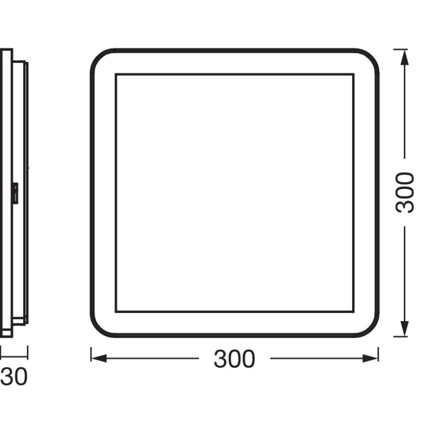 Osram - LED badrumsarmatur ORBIS DISC LED/22W/230V 3000/4000K 30x30 cm IP44 rostfritt stål