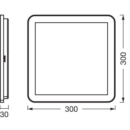 Osram - LED taklampa för badrum ORBIS DISC LED/22W/230V 3000/4000K 30x30 cm IP44 vit