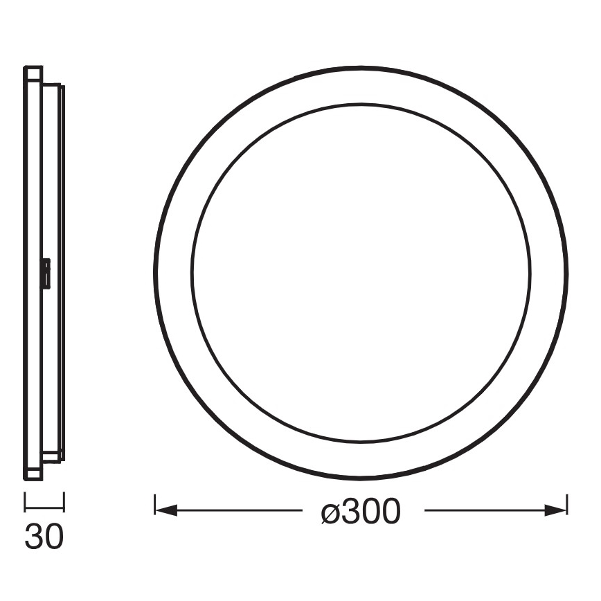 Osram - LED badrumsplafond ORBIS DISC LED/22W/230V 3000/4000K Ø 30 cm IP44 vit