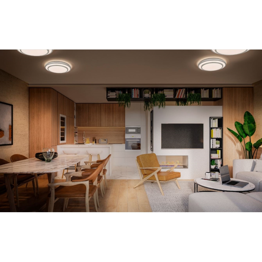 Osram - LED-takarmatur ORBIS BERLIN LED/16W/230V Ø 29,3 cm silverfärgad