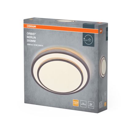 Osram - LED-takarmatur ORBIS BERLIN LED/16W/230V Ø 29,3 cm silverfärgad