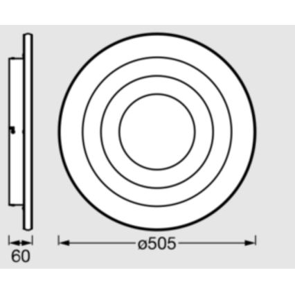 Osram - LED-takarmatur ORBIS SPIRAL LED/42W/230V Ø 50,5 cm vit