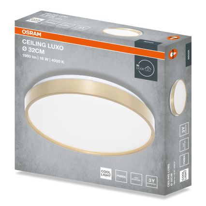 Osram - LED taklampa CEILING LUXO LED/18W/230V Ø 32 cm guld