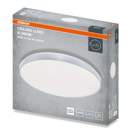 Osram - LED-taklampa CEILING LUXO LED/60W/230V Ø 56 cm silver
