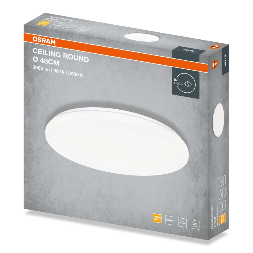 Osram - LED taklampa CEILING ROUND LED/36W/230V 3000K Ø48 cm vit