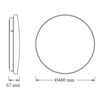 Osram - LED taklampa CEILING ROUND LED/36W/230V 3000K Ø48 cm vit