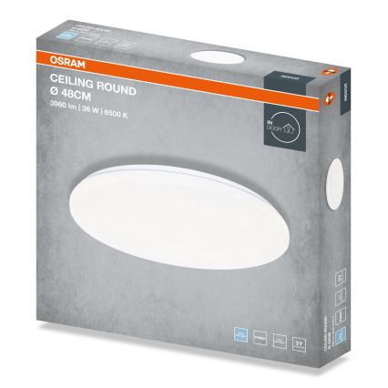 Osram - LED taklampa CEILING ROUND LED/36W/230V 6500K Ø 48 cm vit
