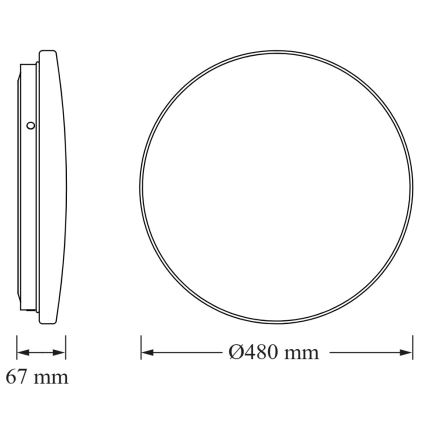 Osram - LED taklampa CEILING ROUND LED/36W/230V 6500K Ø 48 cm vit