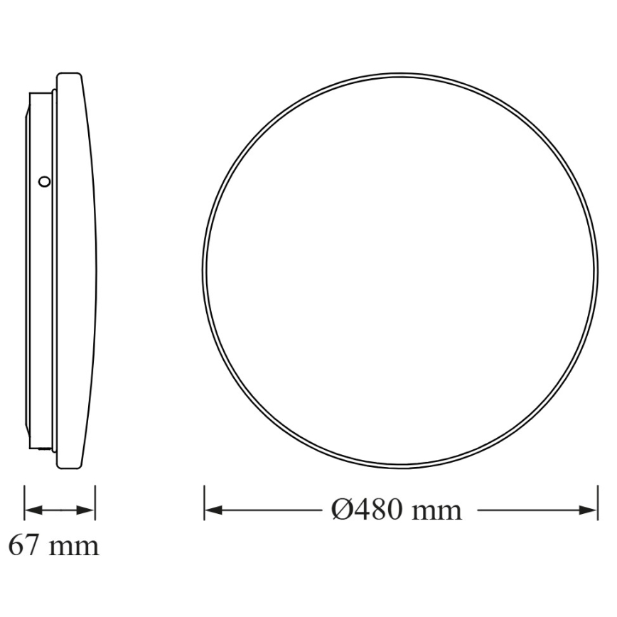Osram - LED taklampa CEILING ROUND LED/36W/230V 6500K Ø 48 cm vit