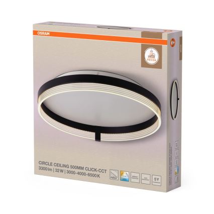 Osram - LED taklampa DECOR CIRCLE LED/32W/230V 3000/4000/6500K Ø 50 cm svart/vit