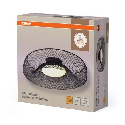 Osram - LED taklampa DECOR MESH LED/18,5W/230V Ø 30 cm svart