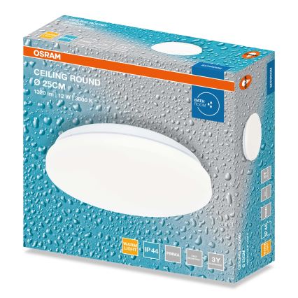 Osram - LED-badrumstaklampa CEILING ROUND LED/12W/230V 3000K Ø26 cm IP44 vit