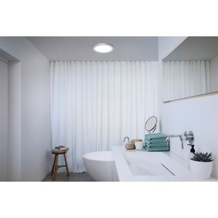 Osram - LED taklampa för badrum ORBIS DISC LED/22W/230V 3000/4000K Ø 30 cm IP44 matt krom
