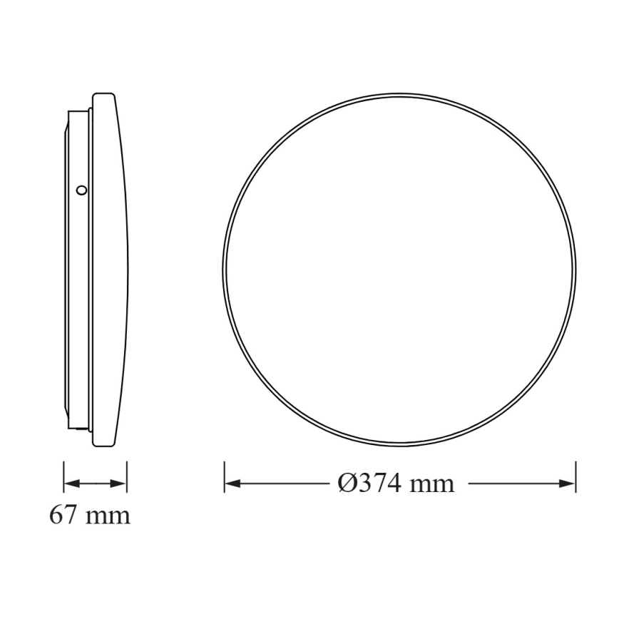 Osram - ROUND LED taklampa med skymningssensor LED/24W/230V Ø 37 cm