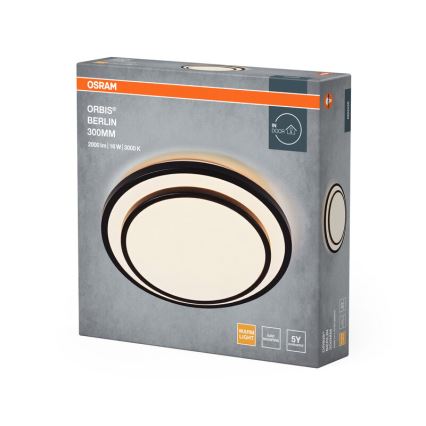 Osram - LED-taklampa ORBIS BERLIN LED/16W/230V Ø 29,3 cm svart