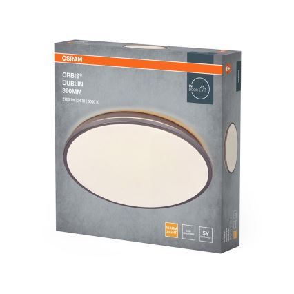Osram - LED-taklampa ORBIS DUBLIN LED/24W/230V Ø 39 cm silverfärgad