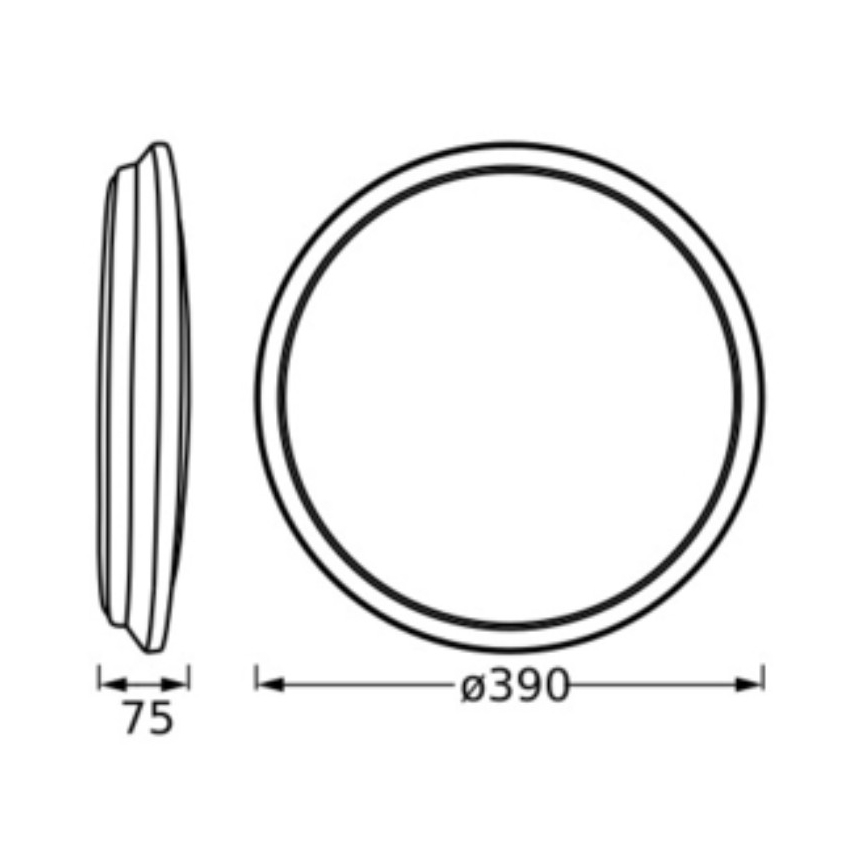 Osram - LED-taklampa ORBIS DUBLIN LED/24W/230V Ø 39 cm silverfärgad