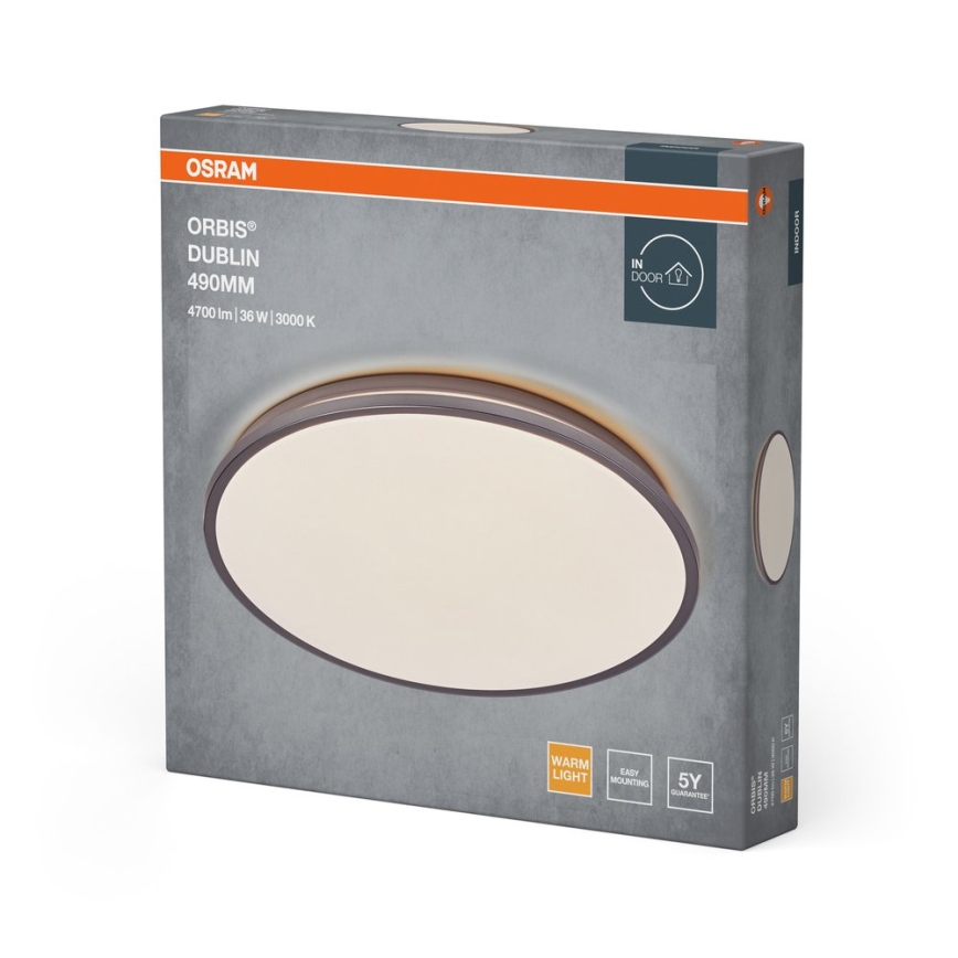 Osram - LED-taklampa ORBIS DUBLIN LED/36W/230V Ø 49 cm silver