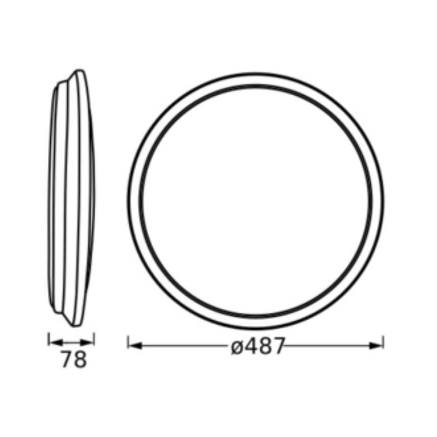 Osram - LED-taklampa ORBIS DUBLIN LED/36W/230V Ø 49 cm silver