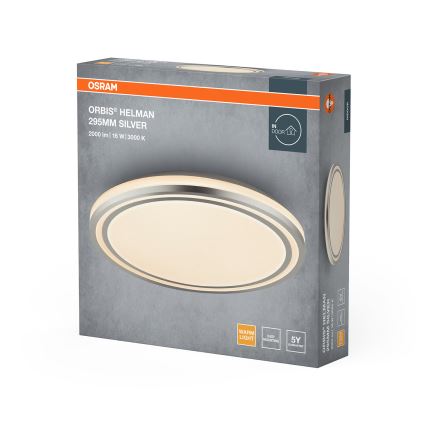 Osram - LED-taklampa ORBIS HELMAN LED/16W/230V Ø 29,5 cm silver