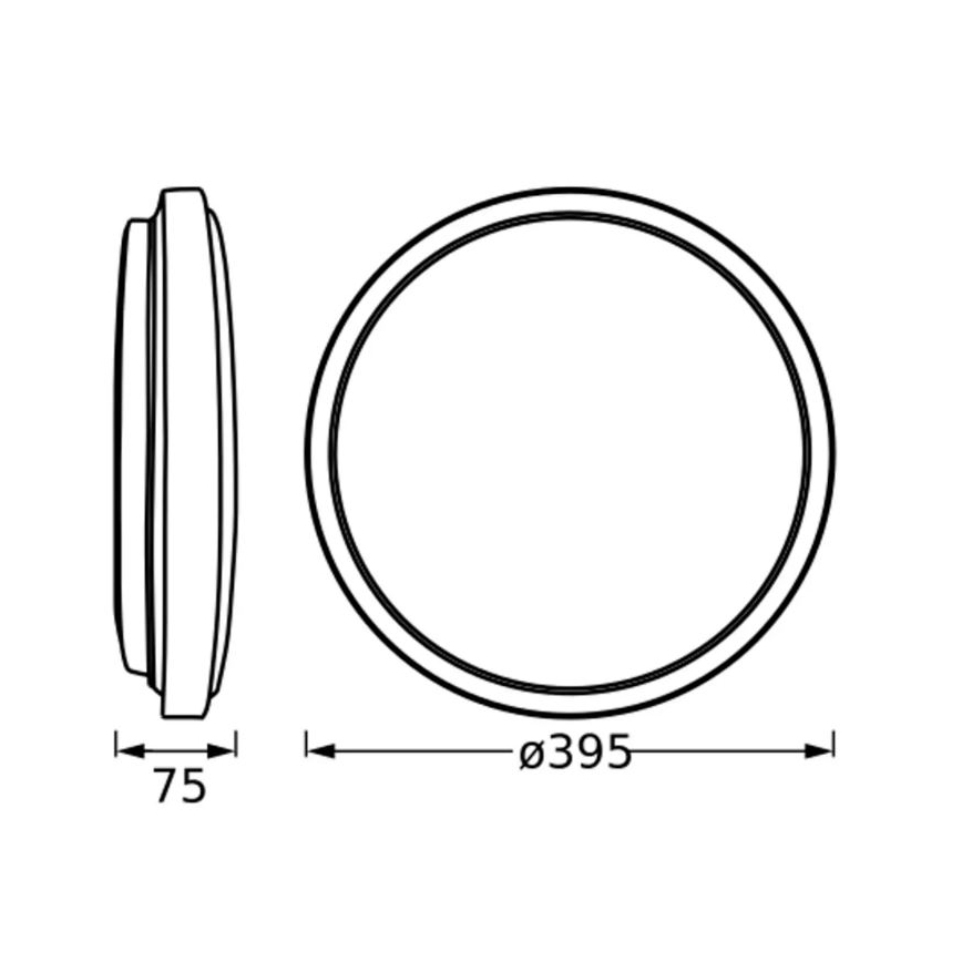 Osram - LED-taklampa ORBIS LONDON LED/24 W/230 V Ø 39,5 cm svart
