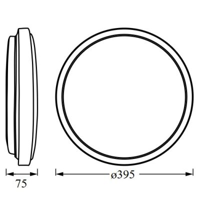 Osram - LED taklampa ORBIS LONDON LED/24W/230V Ø 39,5 cm vit