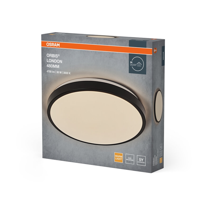 Osram - LED taklampa ORBIS LONDON LED/36W/230V Ø 48 cm svart