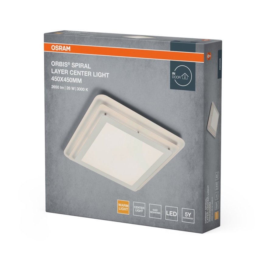 Osram - LED taklampa ORBIS SPIRAL LED/26W/230V 45x45 cm vit