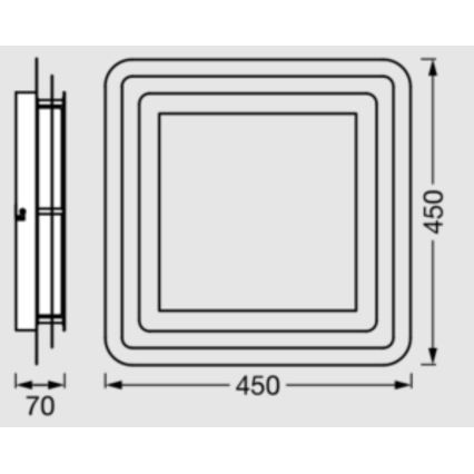 Osram - LED taklampa ORBIS SPIRAL LED/26W/230V 45x45 cm vit