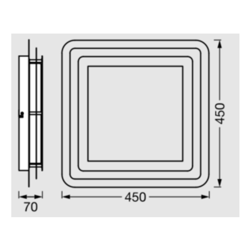 Osram - LED taklampa ORBIS SPIRAL LED/26W/230V 45x45 cm vit