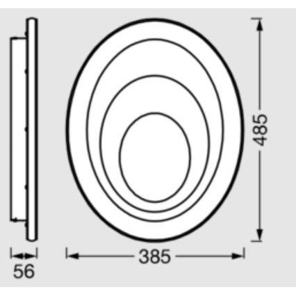 Osram - LED taklampa ORBIS SPIRAL LED/37W/230V vit