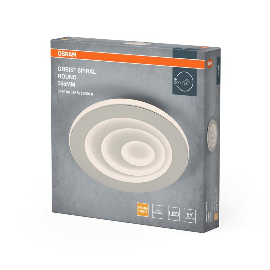 Osram - LED taklampa ORBIS SPIRAL LED/38W/230V Ø 36,5 cm vit