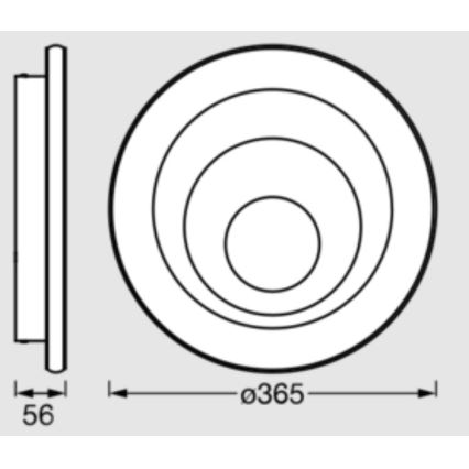 Osram - LED taklampa ORBIS SPIRAL LED/38W/230V Ø 36,5 cm vit