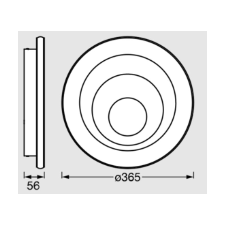 Osram - LED taklampa ORBIS SPIRAL LED/38W/230V Ø 36,5 cm vit