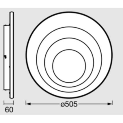 Osram - LED-taklampa ORBIS SPIRAL LED/42W/230V Ø 50,5 cm vit