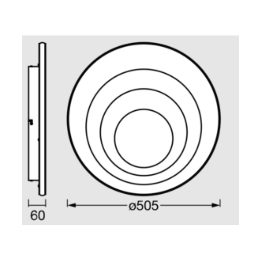 Osram - LED-taklampa ORBIS SPIRAL LED/42W/230V Ø 50,5 cm vit