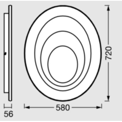 Osram - LED-taklampa ORBIS SPIRAL LED/63W/230V vit