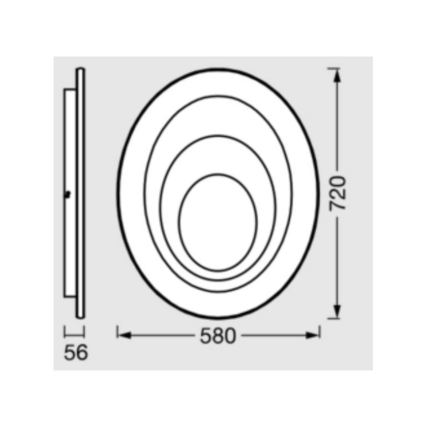 Osram - LED-taklampa ORBIS SPIRAL LED/63W/230V vit
