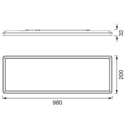 Osram - LED-takarmatur PLANON EASYFIX LED/30W/230V 2800/4000/6000K IP54 vit