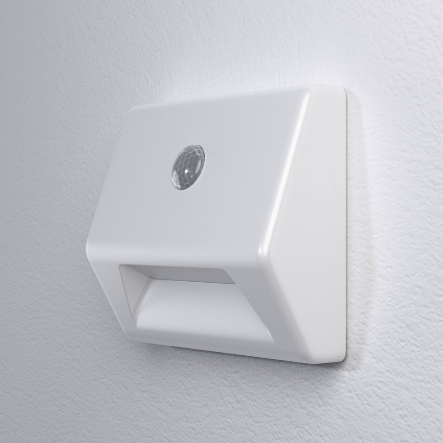 Osram - LED trappbelysning med sensor NIGHTLUX LED/0,25W/3xAAA IP54 vit