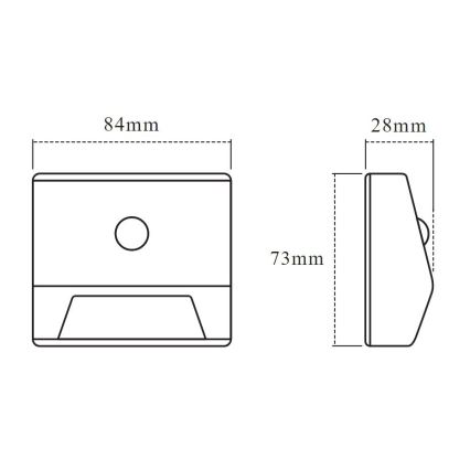 Osram - LED trappbelysning med sensor NIGHTLUX LED/0,25W/3xAAA IP54 vit