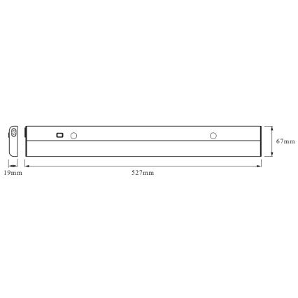 Osram - LED-underbyggnadsarmatur med sensor FLAT LED/12W/230V 4000K
