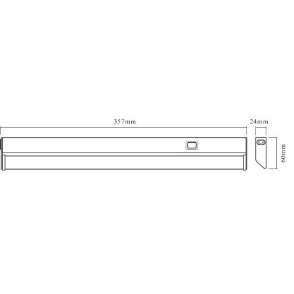 Osram - LED underskåpsarmatur LINEAR LED/6W/230V 3000K 35,7 cm silver
