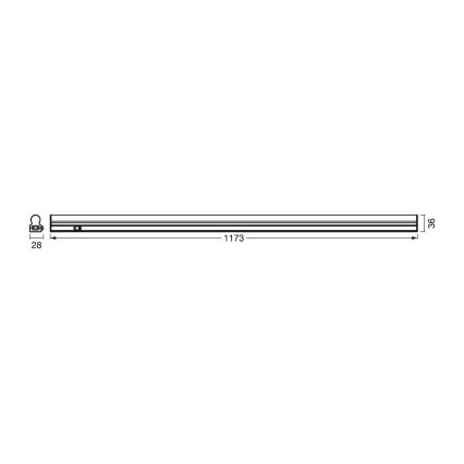 Osram - LED-balkarmatur BATTEN med rörelsesensor 14W/230V 120 cm, vit