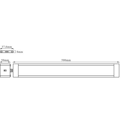 Osram - Dimbart underbyggt LED-armatur med rörelsesensor CABINET LED/10W/230V 3000K 50 cm vit