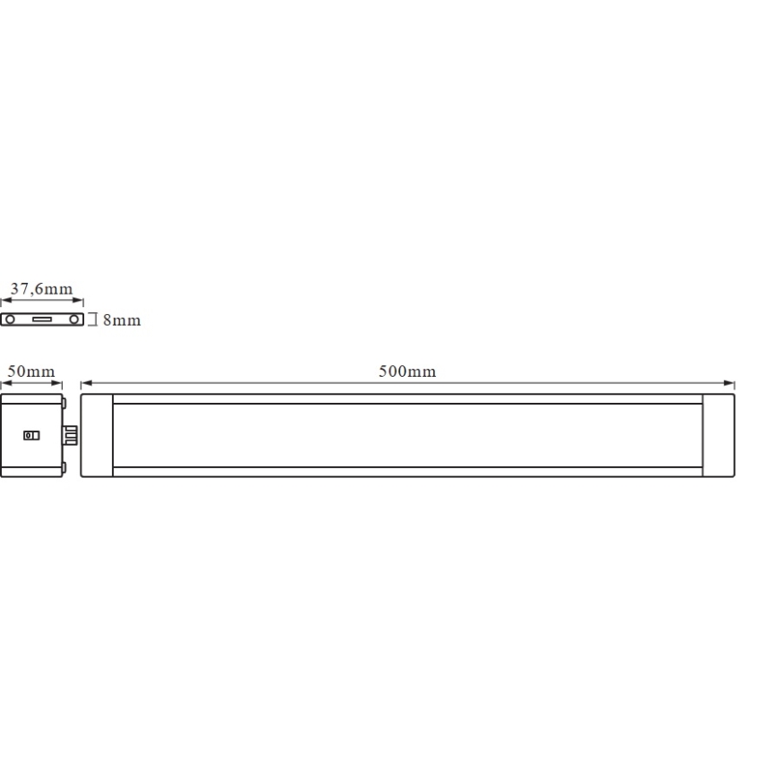 Osram - Dimbart underbyggt LED-armatur med rörelsesensor CABINET LED/10W/230V 3000K 50 cm vit