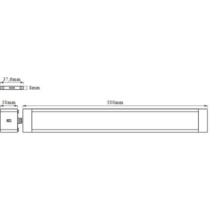 Osram - Dimbart LED-armatur för underskåp med rörelsesensor CABINET LED/18W/230V 3000K 50 cm vit