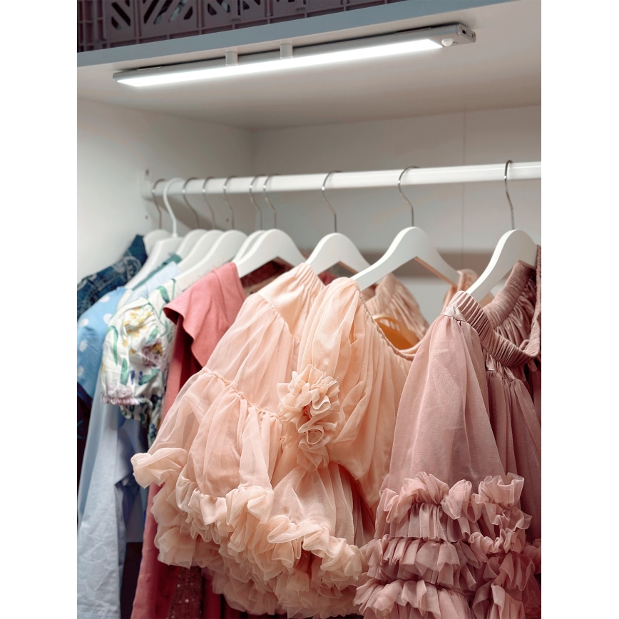 Osram - LED-underbyggnadsarmatur med rörelse- och skymningssensor LINEAR LED/4W/3,7V 1500 mAh 3000/4000/6500K 60 cm grå