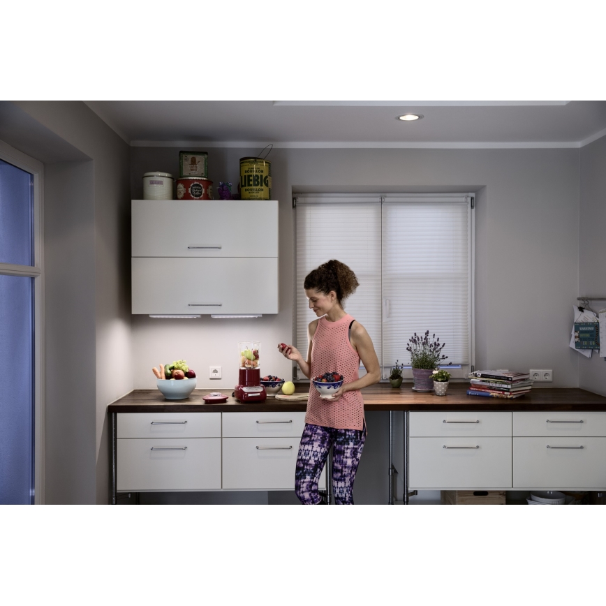 Osram - LED underskåpsarmatur med rörelse- och skymningssensor LINEARLED LED/2,9W/9V 6xAA 4000K 31,4 cm vit