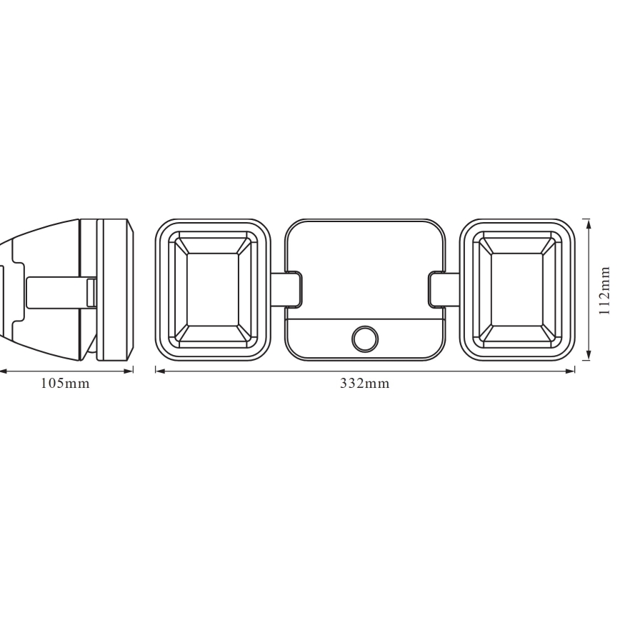Osram - LED utomhus väggstrålkastare med sensor BATTERY 2xLED/5W/4xD IP54